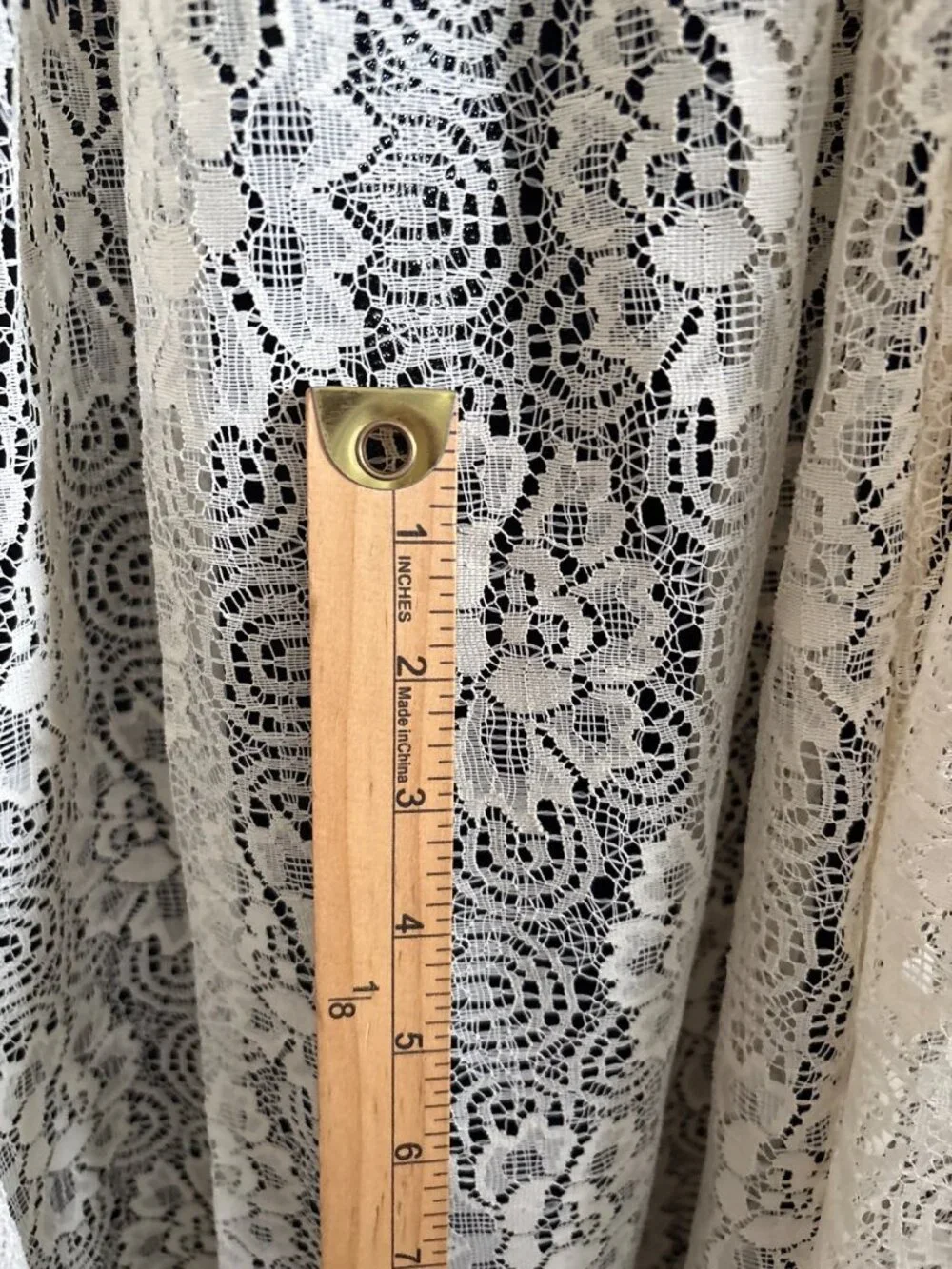 Cream Lace Curtain Panels Ruffles 66